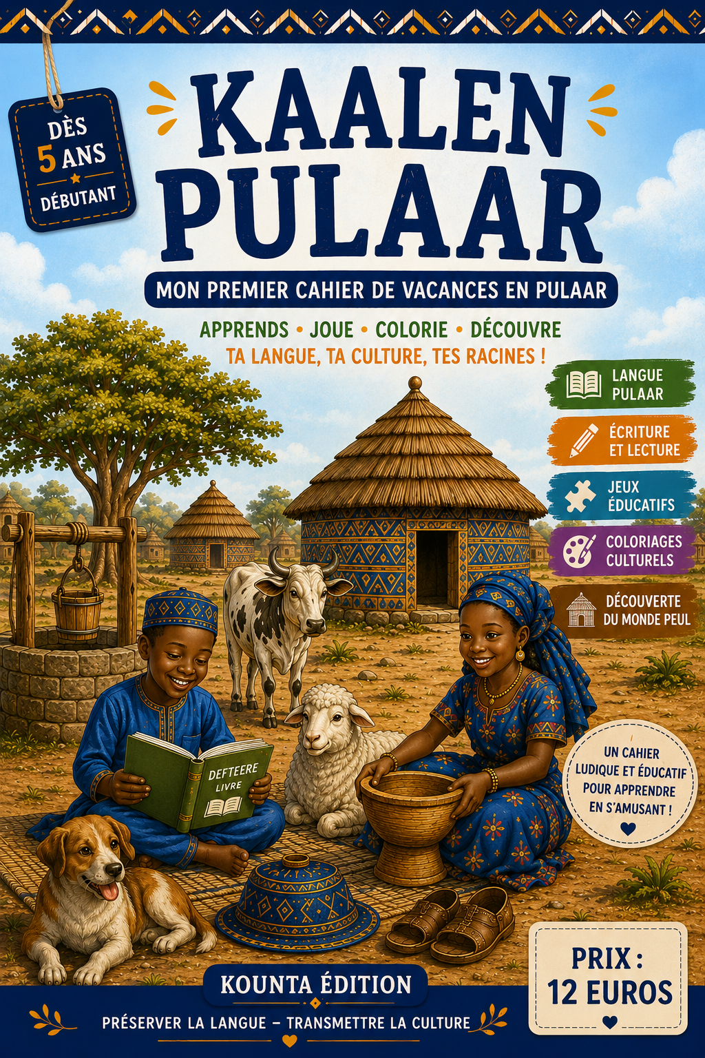 Mon cahier d’activité Kaalen Pulaar Édition 1 « cahier de vacances
